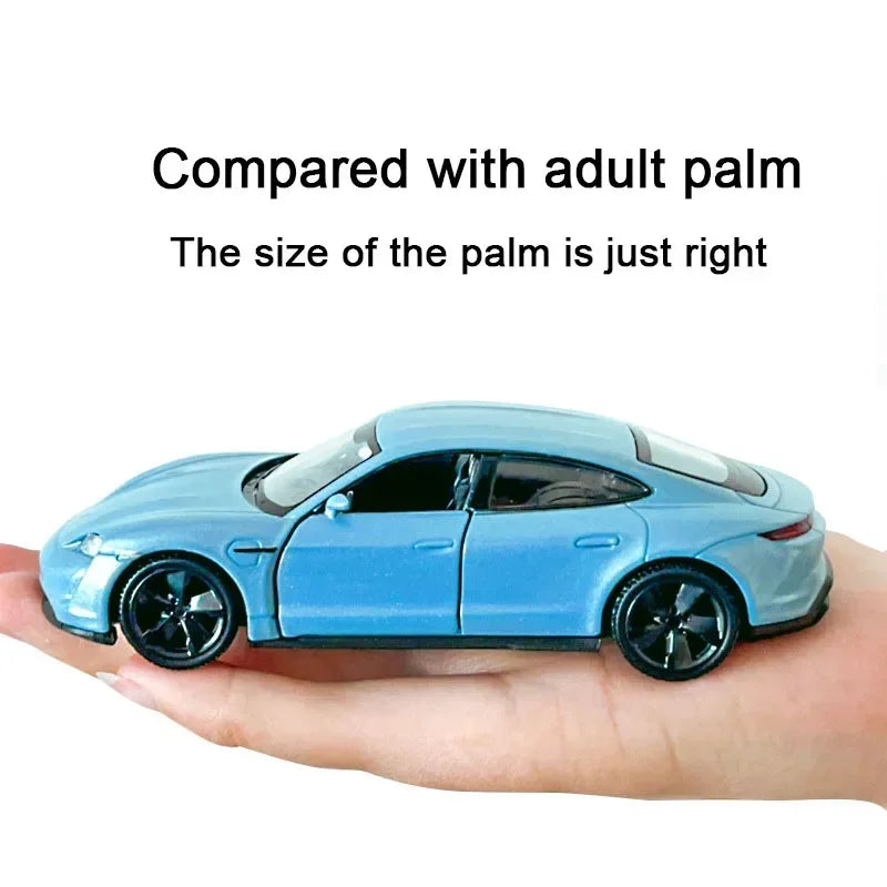 1:36 Alloy Diecast Porsche Taycan Sport Car Model