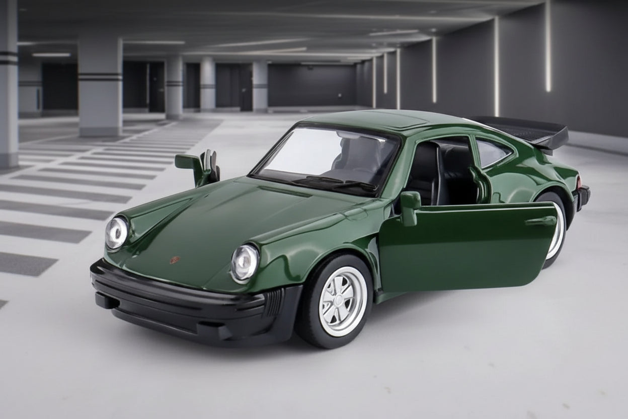 1:36 Porsche 911 Turbo 1987 Audi 1980 Classic Car Model Diecast Retro