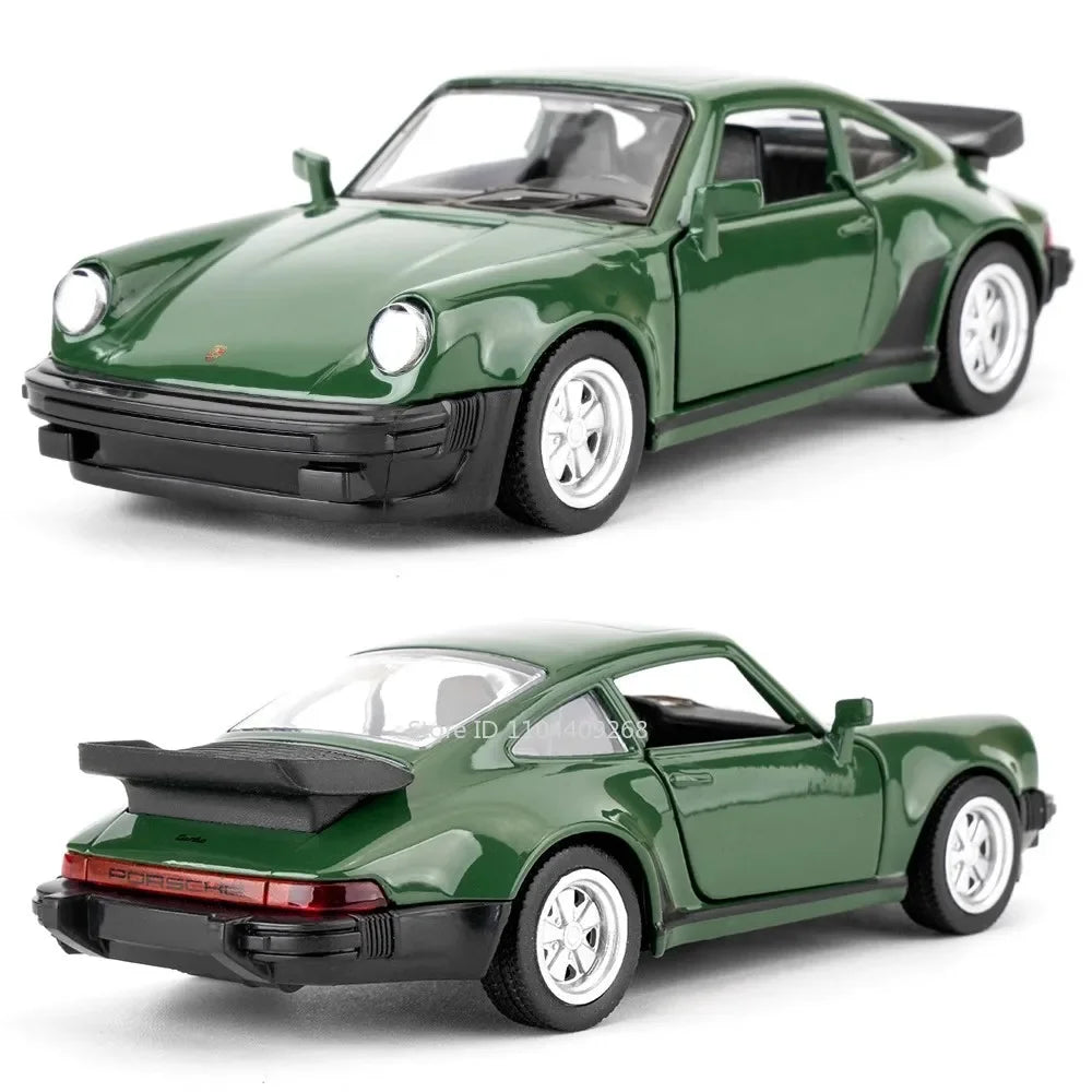 1:36 Porsche 911 Turbo 1987 Audi 1980 Classic Car Model Diecast Retro