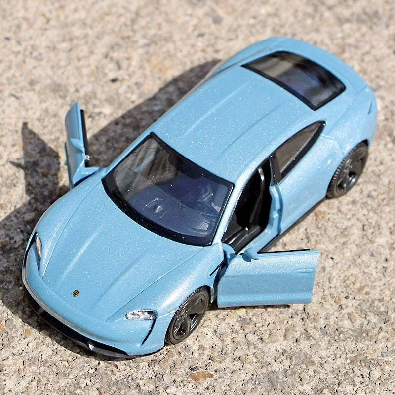 1:36 Alloy Diecast Porsche Taycan Sport Car Model
